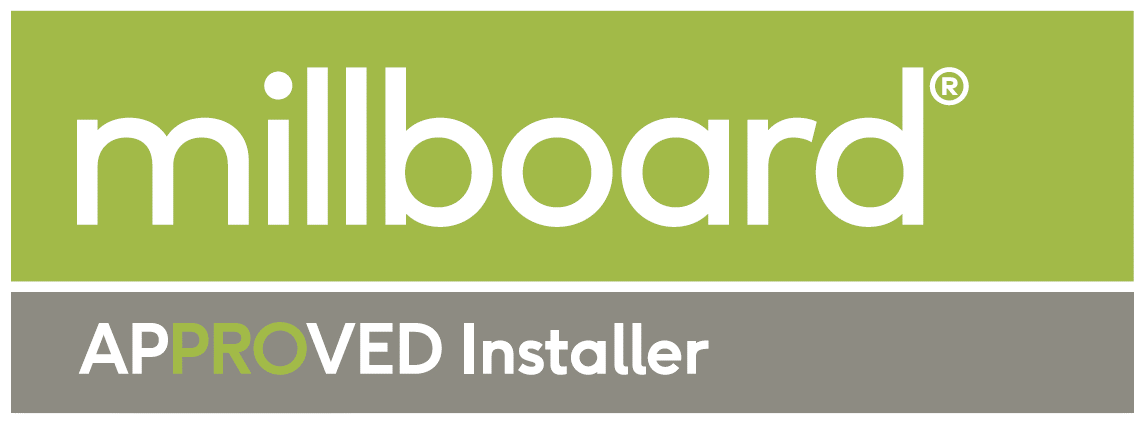millboard logo approved installer for high quality composite decking